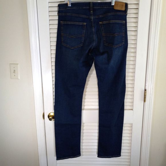 Signature Levi Strauss Jeans S51 Straight Size 36X34 (Actual 36X33.5") Dark Wash - Picture 6 of 15